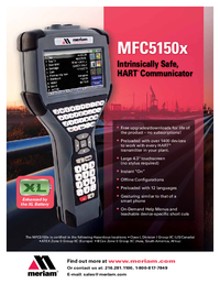 Thumbnail of document Data Sheet - MFC5150 / MFC5150X HART Communicator